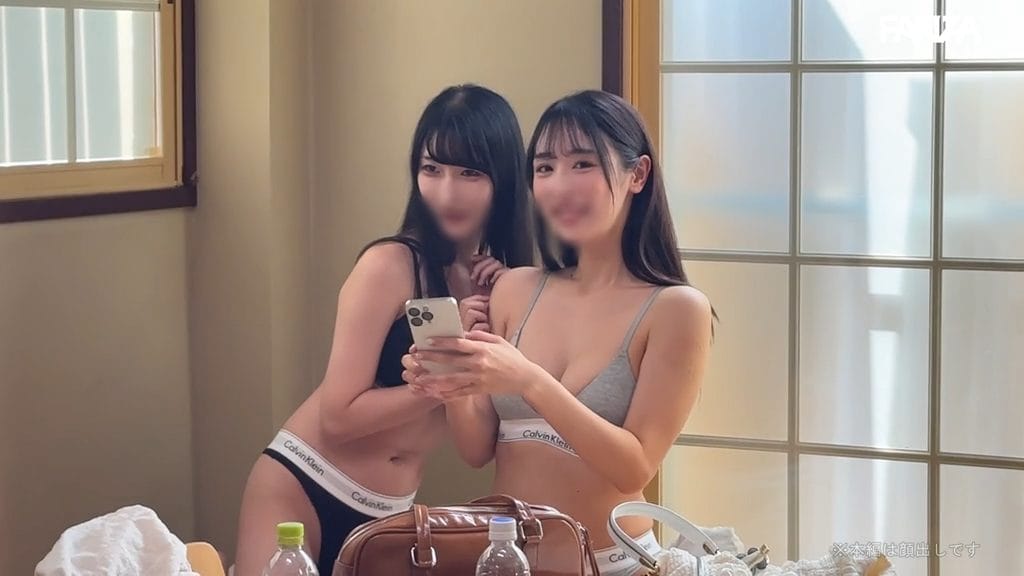 【小野坂ゆいか,雪代美鳳】カルバンクライン着衣JD2人に中出し